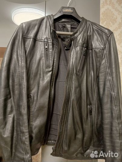 Кожаная куртка мужская весна осень
