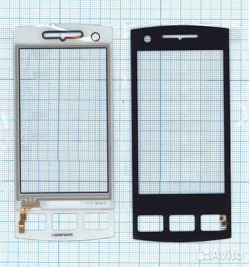 Тачскрин Philips W725 черный