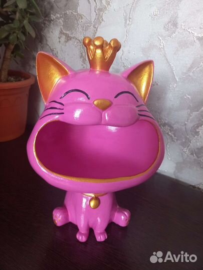 Шикарная конфетница Розовая Кошечка