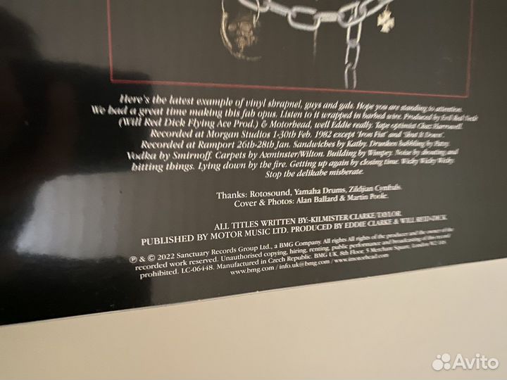 Motorhead - Iron Fist. 1982 (2022) LP EU новая