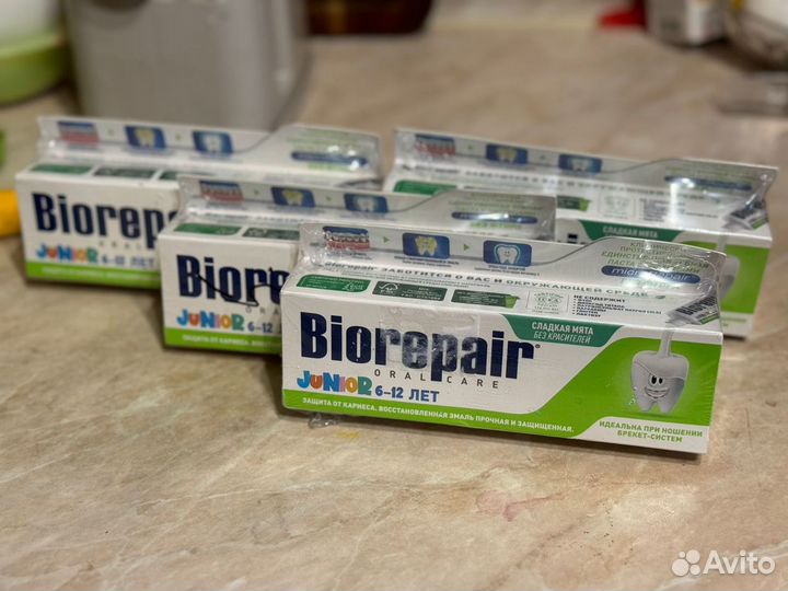 Зубная паста biorepair 6-12 лет новая