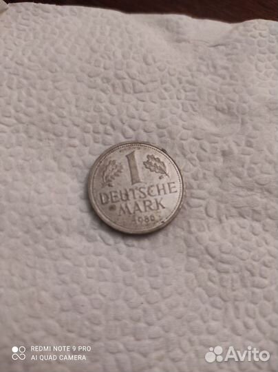 Монета 1 deutsche mark