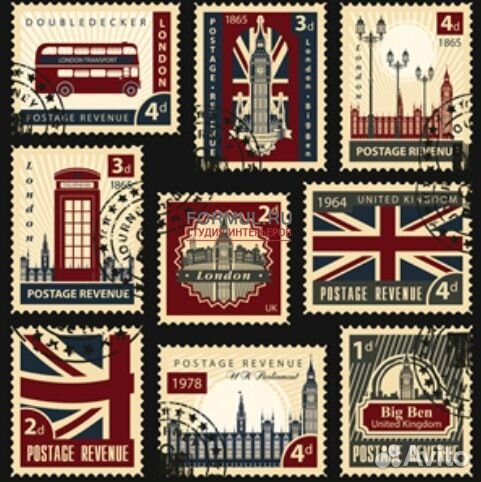 224118 Панно Pintdecor G1246 Francobolli London