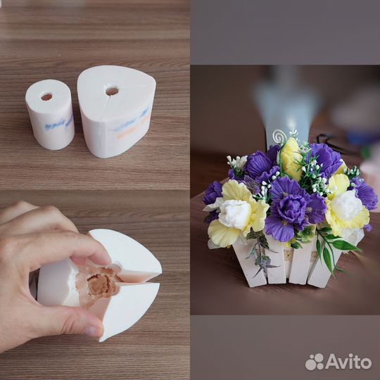 Силиконовая форма для мыла, гипса, свечей