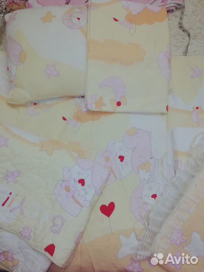 Детское постельное белье от 0 +одеяло и подушка