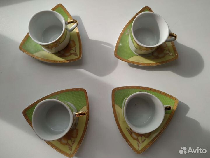 Кофейный сервиз на 4 персоны новый