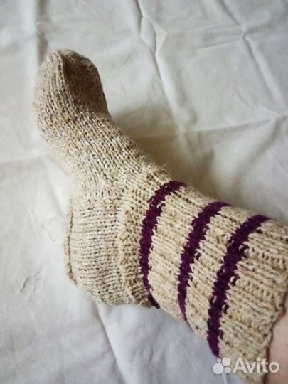 Носки шерстяные ручной вязки