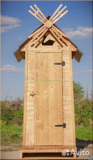 Дачный туалет деревянный KEY670