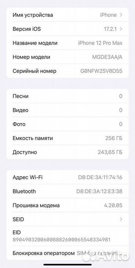 iPhone 12 Pro Max, 256 ГБ