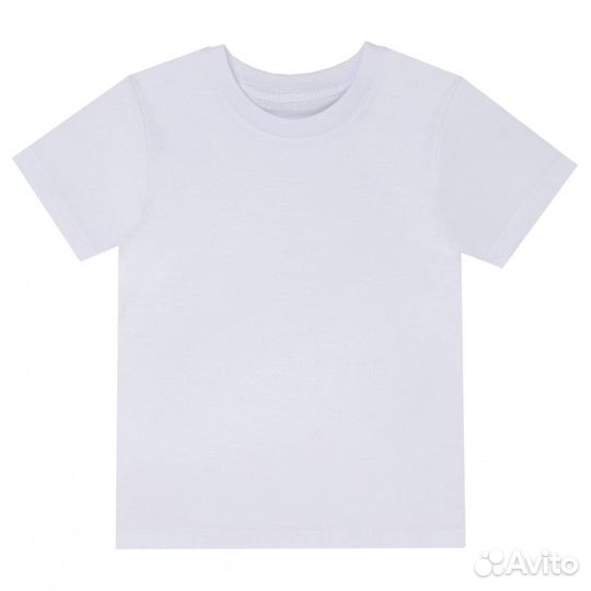 Белая базовая футболка оптом