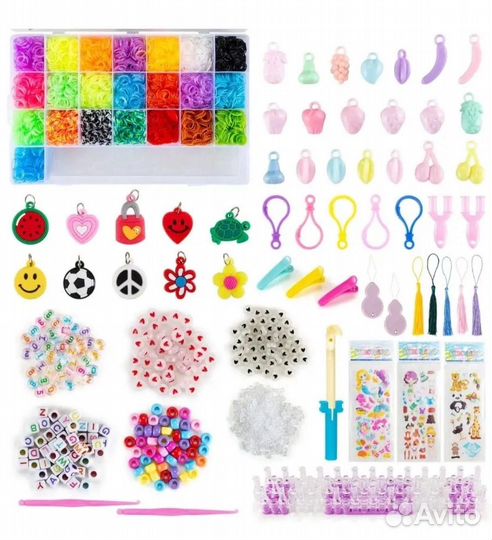 Большой набор для плетения браслетов новый