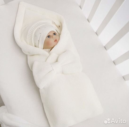 Теплый конверт плед на выписку осень