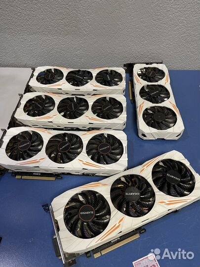 5 штук gigabyte gaming GTX 1080Ti 11Gb