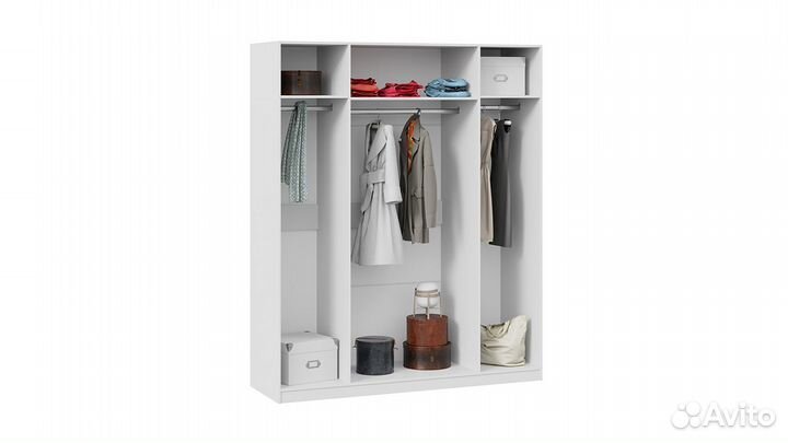 Шкаф комбинированный с 4 дверями со стеклом 