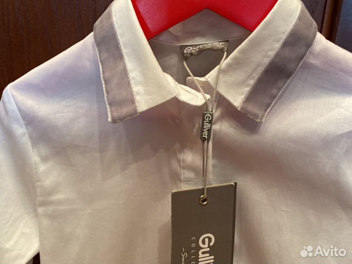Рубашка новая Guliver 110 рост с бархатной отдел