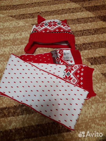 Комплект шапка, шарф