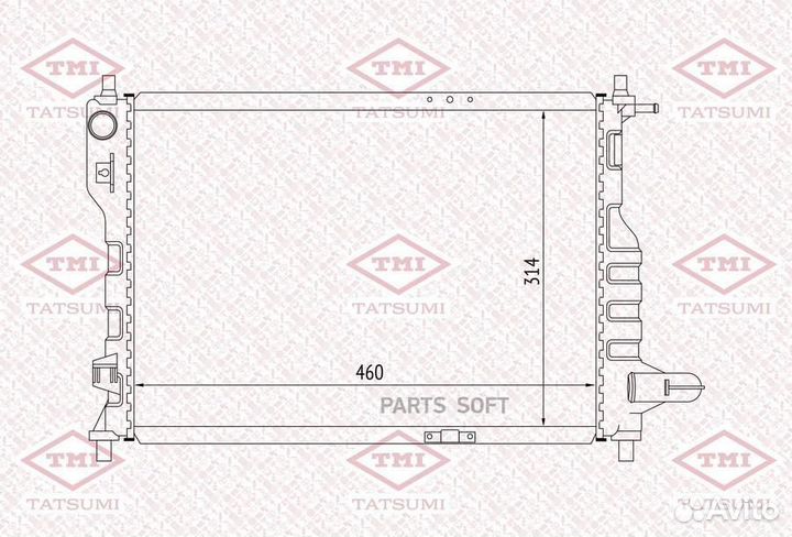 Радиатор охлаждения chevrolet Matiz/Spark 05