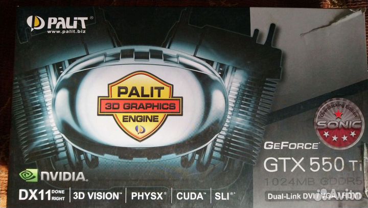 Видеокарта Palit GeForce GTX 550 Ti gddr5 1GB