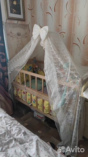 Балдахин с держателем в детскую кроватку