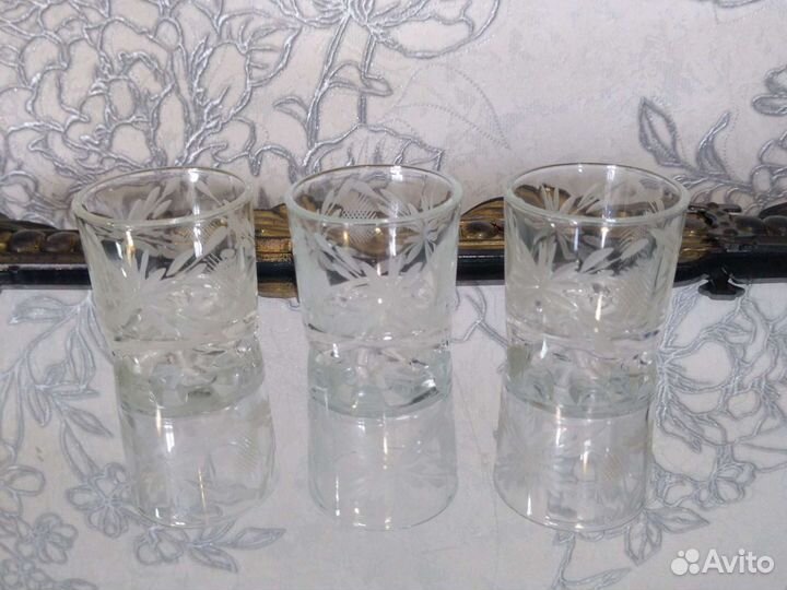 Стеклянные фужеры.Стеклянные рюмки.ссср