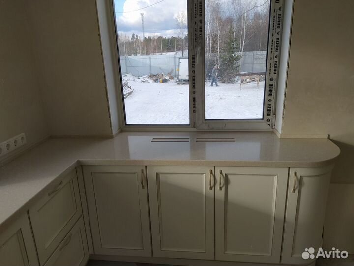 Подоконник из искусственного камня с замером