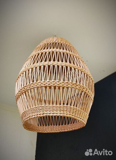 Светильники плетеные люстры