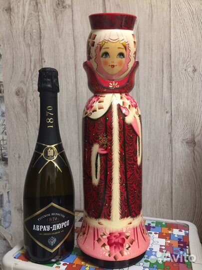 Деревянная коробка для подарка, Снегурочка