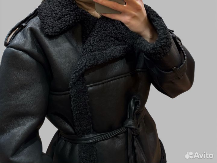 Дублёнка длинная премиум качества М