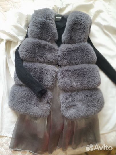 Платье для девочки с жилетом