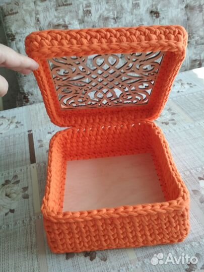 Шкатулка из трикотажной пряжи