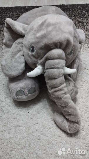 Слон игрушка мягкая большая, Икеа