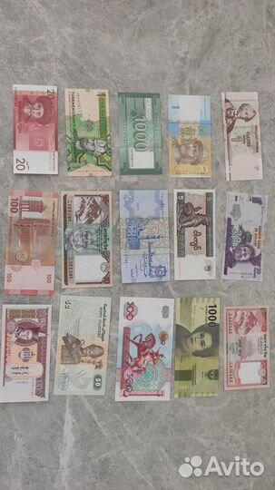 Банкноты мира коллекция 58 штук