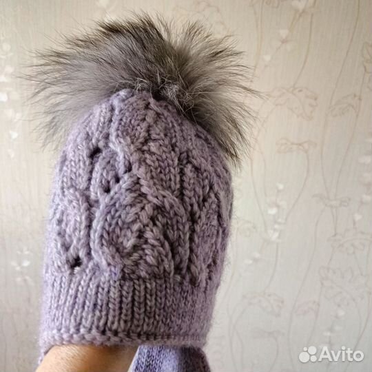 Шапка для девочки новая, сиреневый