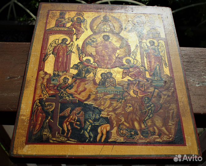 Старая икона Единородный Сыне 31*26 живопись