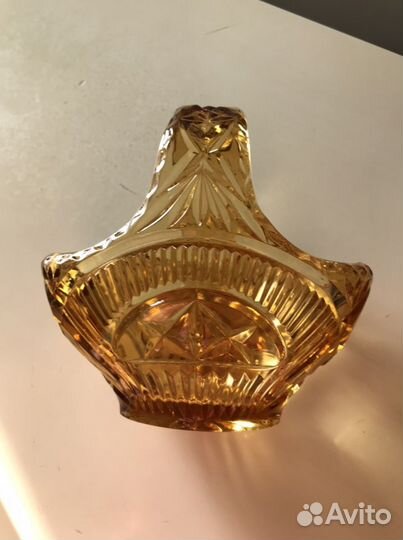 Хрустальная вазочка Чехия винтаж СССР