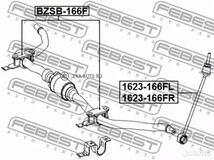 Febest bzsb-166F Втулка переднего стабилизатора ко