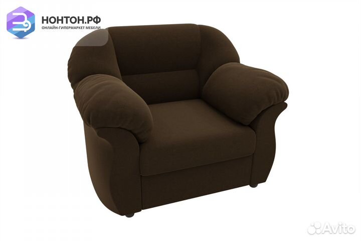 Кресло Карнелла микровельвет коричневый