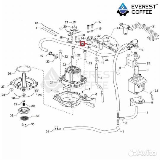 Уплотнитель бойлера для кофеварок Saeco / Gaggia