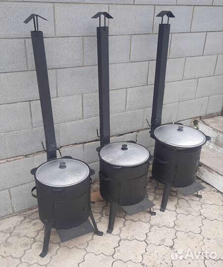 Казан чугунный+печь