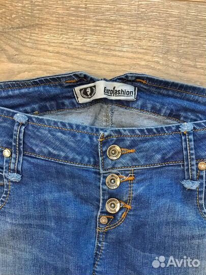 Бриджи джинсовые