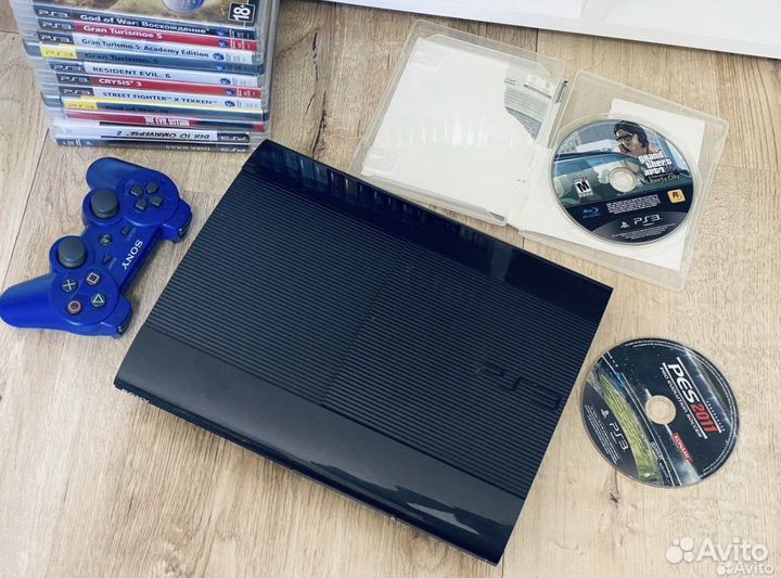 PS3 Playstation 3 sony PS3 Slim + 40 игр MK FIFA