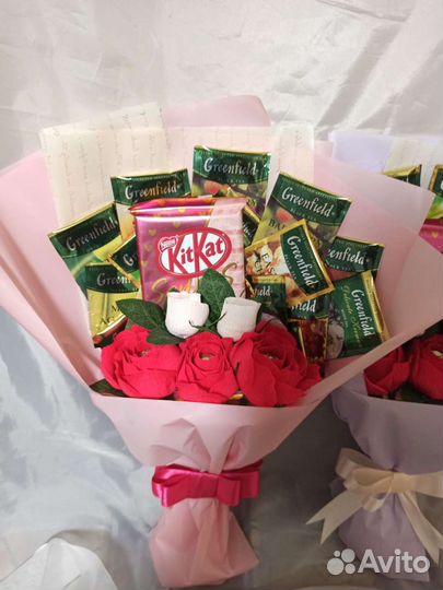 Букеты из конфет, орех, зефира, мыла