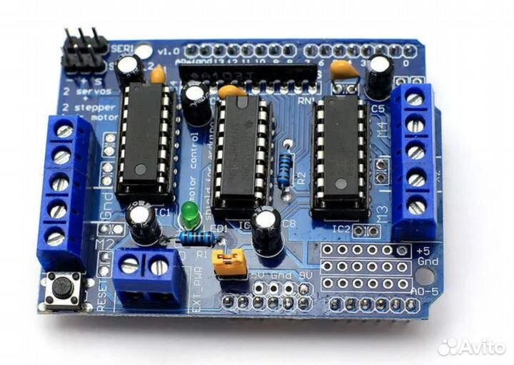 Motor Control Shield L293D управление двигателями