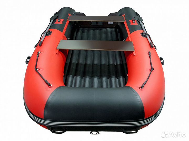 Надувная лодка gladiator E420S красно-черная