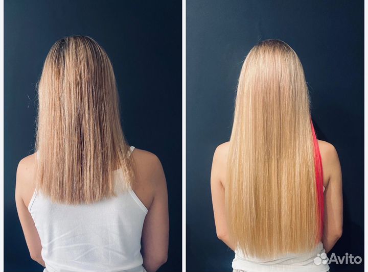 Наращивание натуральных и биопротеиновых волос