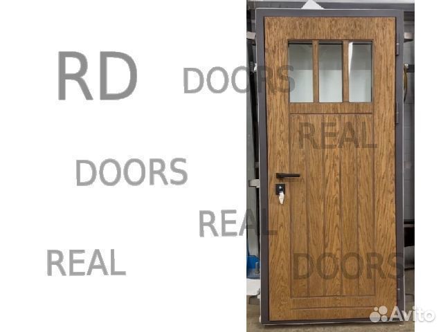 Новая входная дверь натуральный шпон