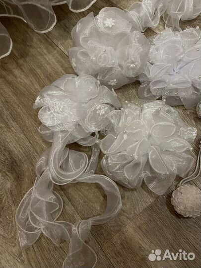 Банты для волос белые