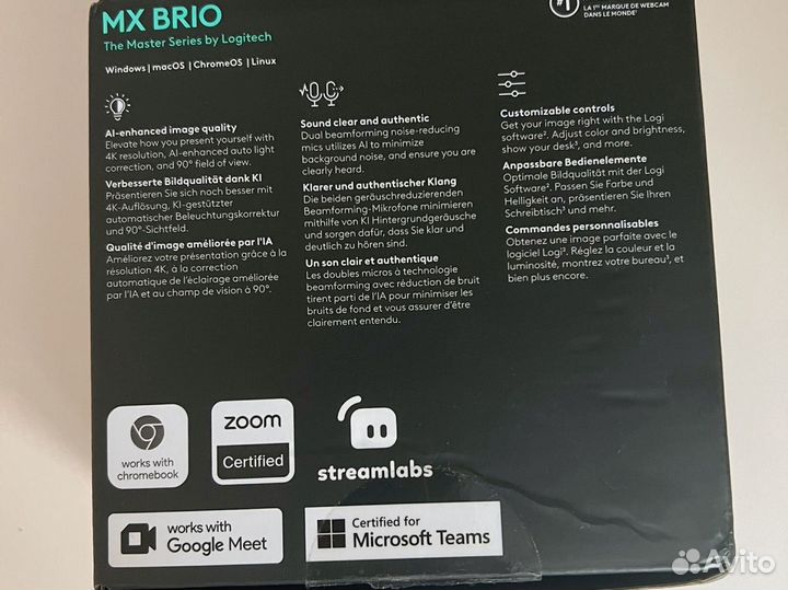 Веб-камера Logitech MX Brio 4K