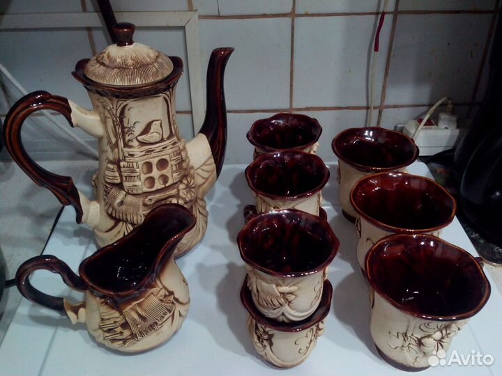 Посуда чайник, кофейник, сахарница, блюдце, СССР