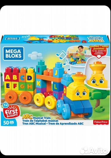 Конструктор mega bloks поезд 50 деталей